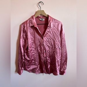Pink silk blouse